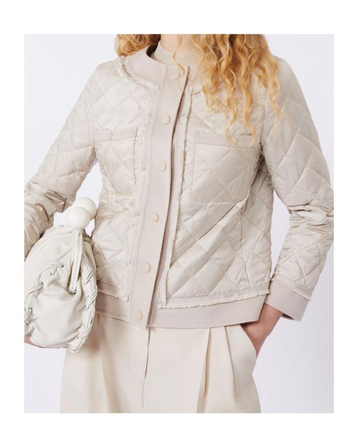 Weekend by Maxmara White Padded Cropped Jacket