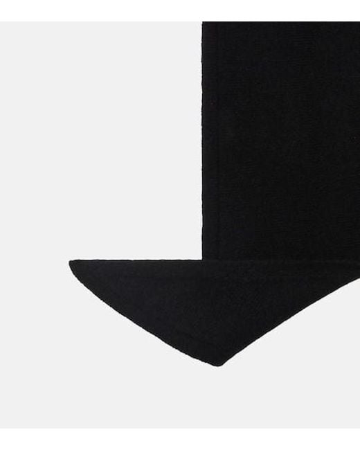 Simone Rocha Black Embellished Cashmere Scarf