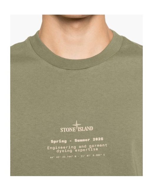 Stone Island Green T-Shirts for men