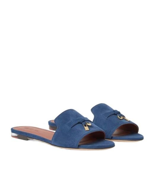 Loro Piana Blue Summer Charms Sandals