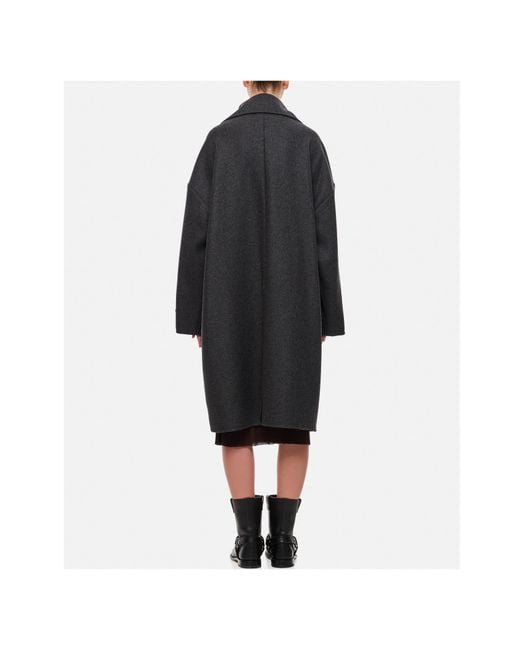 Plan C Black Felted Coat