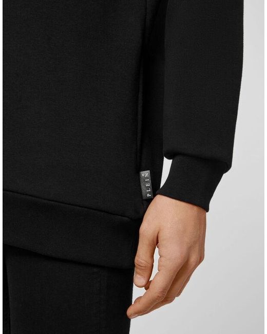 Philipp Plein Black Printed Sweater for men