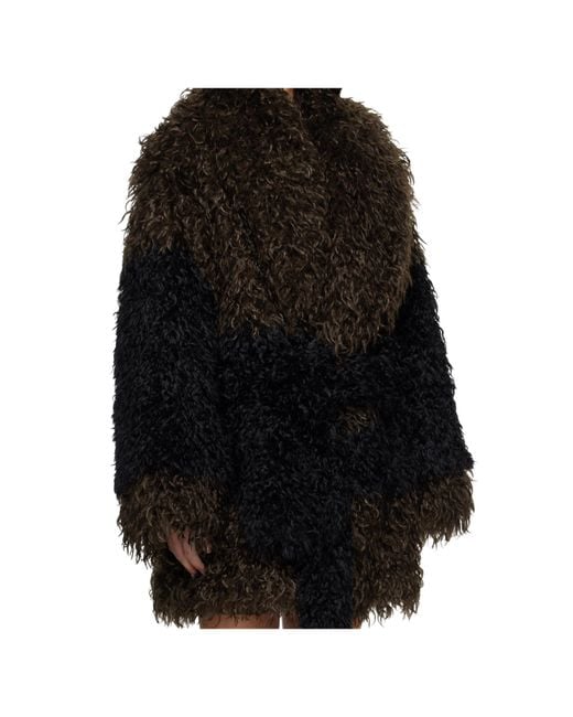 Entire studios Black Faux Fur Coat