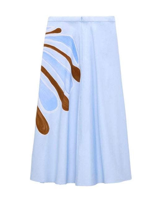 Dorothee Schumacher Blue Floral Power Skirt
