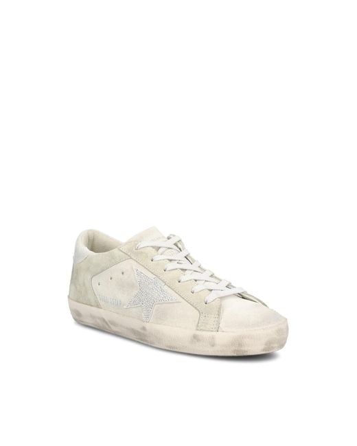 Golden Goose Deluxe Brand Natural Super Star Embellished Sneakers
