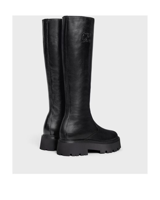 Céline Black Bulky Zipped Boot With Triomphe