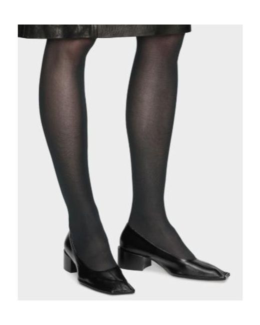 Maison Margiela Black Piped Square-Toe Pumps