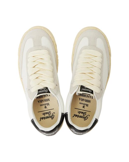 Maison Mihara Yasuhiro White Lace-Up Low-Top Sneakers for men