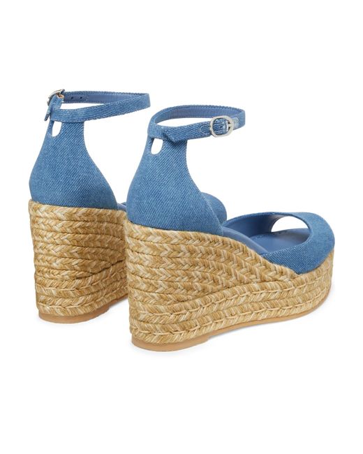 Stuart Weitzman Blue Nudistia 60Mm Wedge Espadrilles