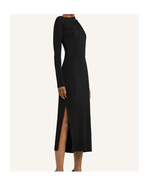 Courreges Black Courrèges Asymmetric Long Dress
