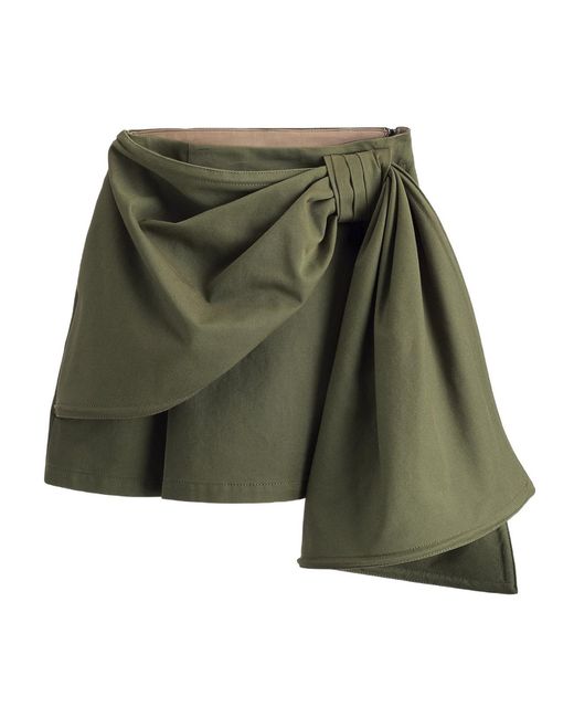 Dior Green Draped Miniskirt