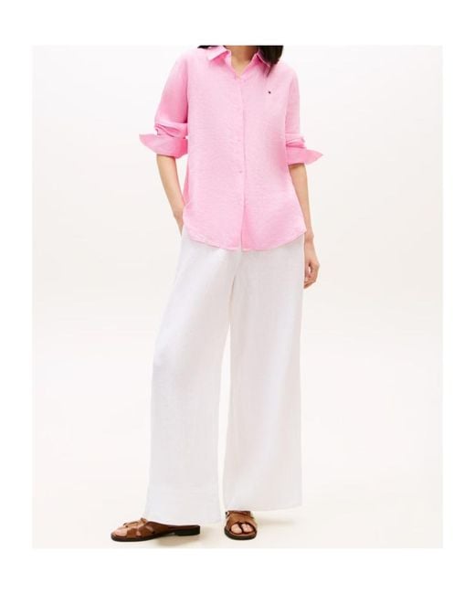 Tommy Hilfiger Pink Long Sleeve Shirt
