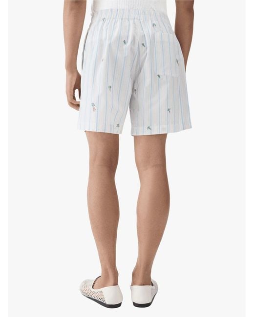 Jacquemus Blue Elastic Waist Shorts for men