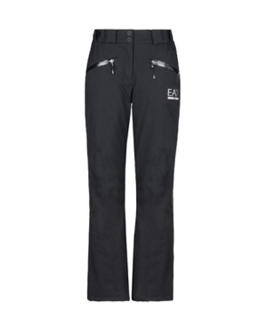 EA7 Black Straight Casual Pants