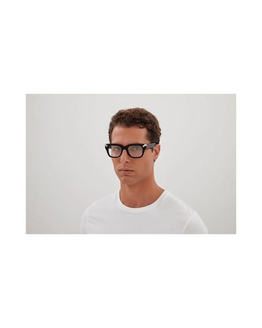 McQueen White Eyewear Square Frame Glasses for men