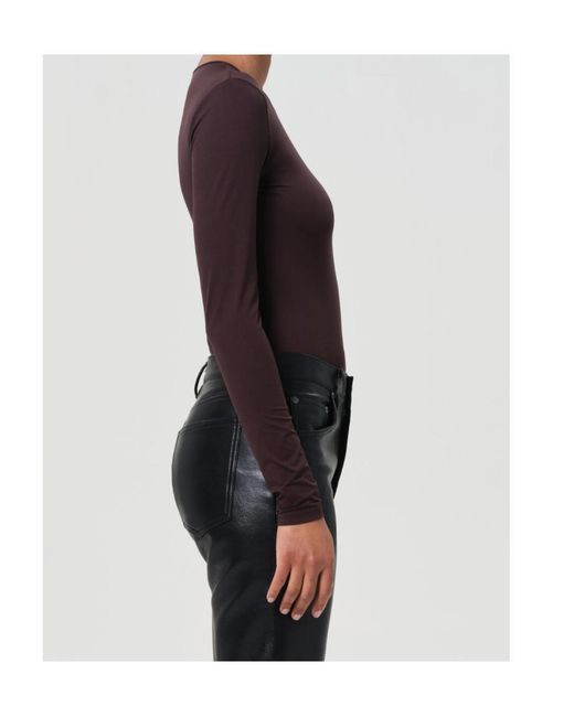 Agolde Purple Aura Long Sleeve Bodysuit