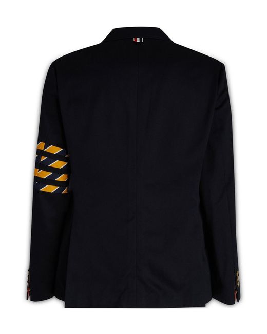 Thom Browne Black 4-Bar Striped Blazer for men