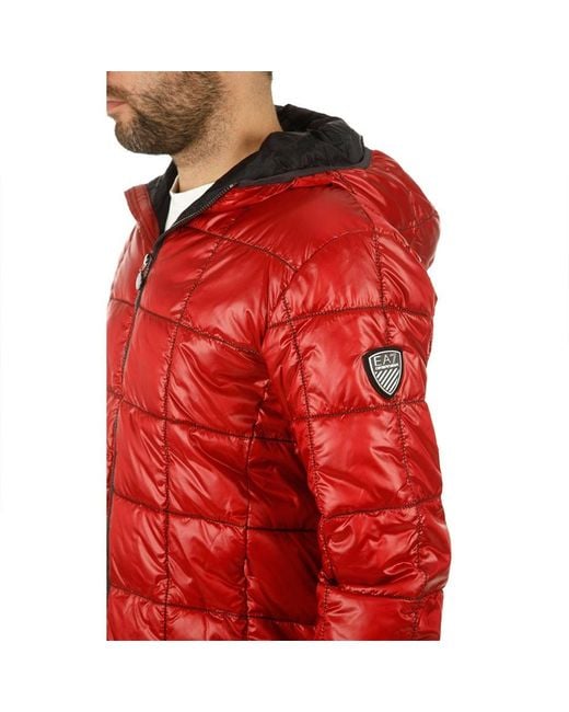 EA7 Red Logo Details Casual Jacket for men