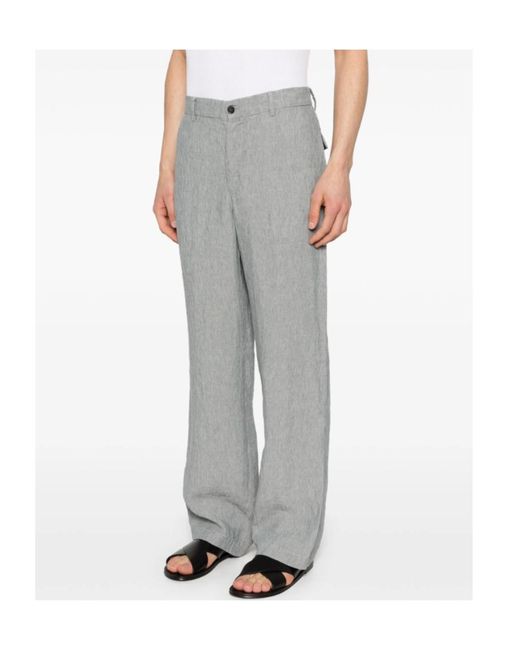 Barena Gray Button Trousers for men