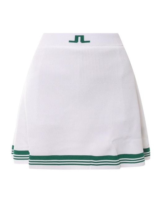 J.Lindeberg White Skirts Ribbed Hem