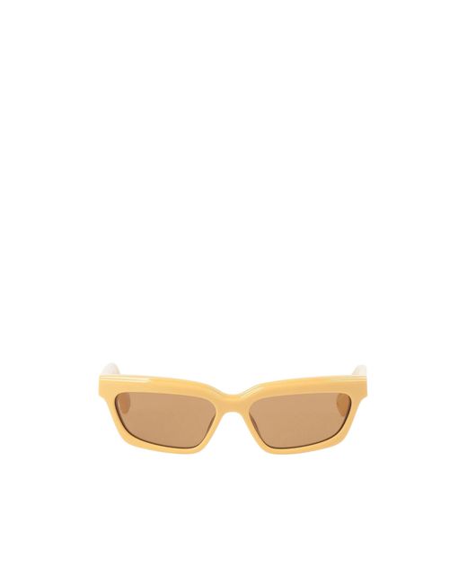Jacquemus Natural Solid-Colored Square Plastic Sunglasses