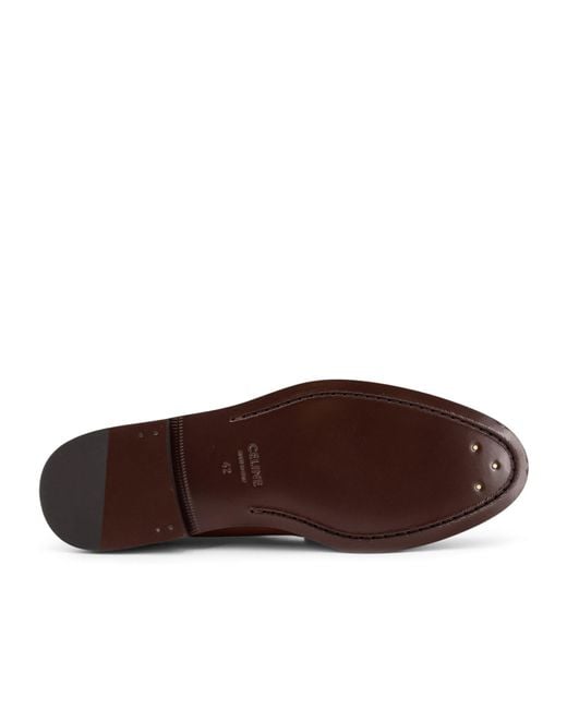 Céline Brown Round Head Loafer Shoes for men