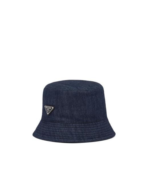 Prada Blue Denim Bucket Hat