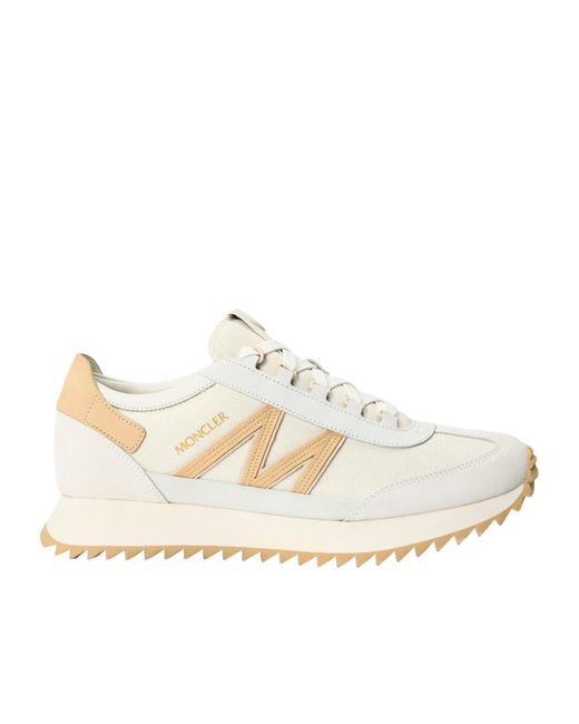 Moncler White Simple Running Shoes for men