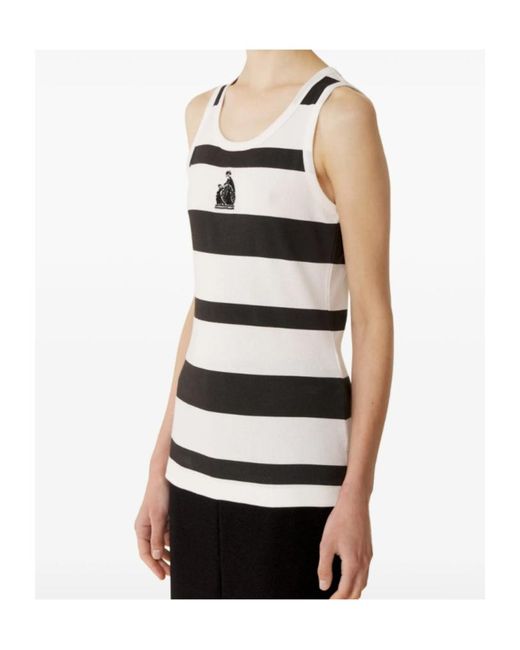 Lanvin White Striped Top