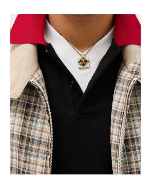 Versace Metallic Medusa Pendant Necklace for men