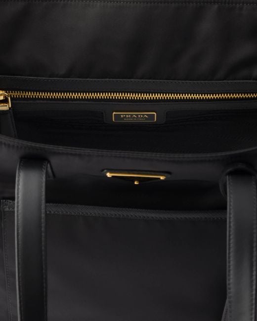 Prada Black Re-Edition 1978 Medium Tote Bag