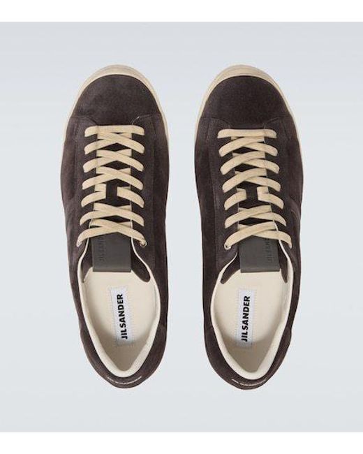 Jil Sander Brown Suede Sneakers for men