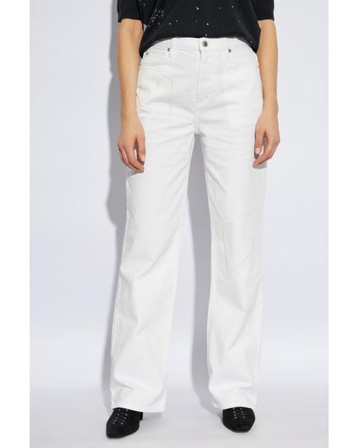 Zadig & Voltaire White Straight-Leg Jeans