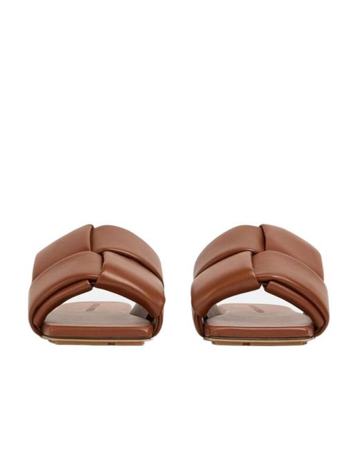 Bottega Veneta Brown Padded Slip-On Sandals