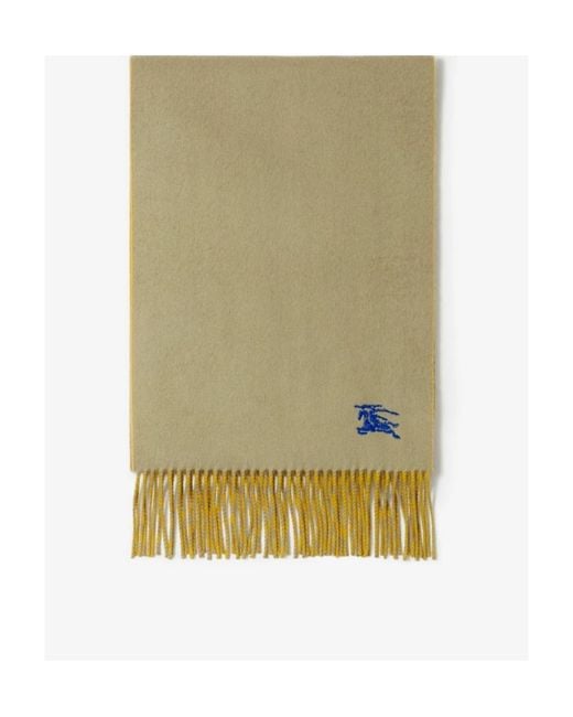 Burberry Yellow Logo Patch Reversible Scarf for men
