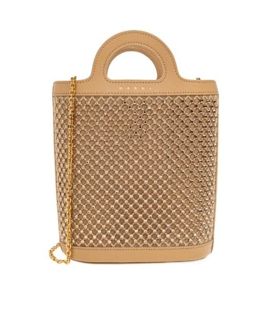 Marni Metallic Embellished Top Handle Bag