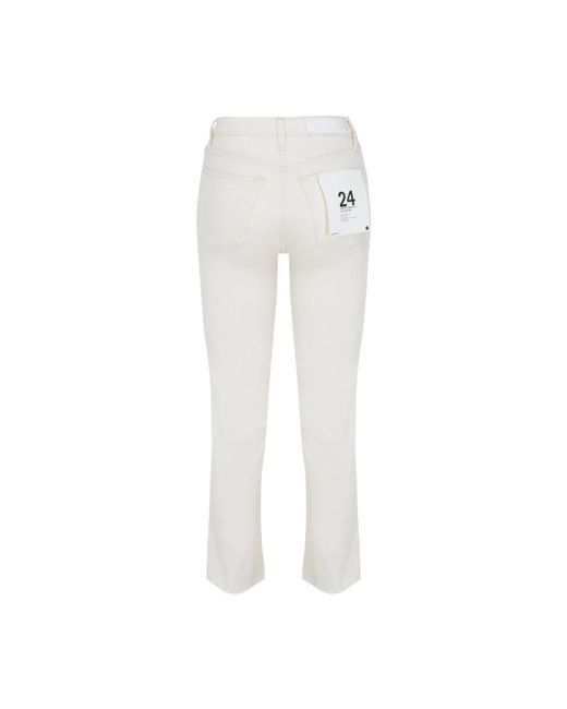 Re/done White Logo Jeans