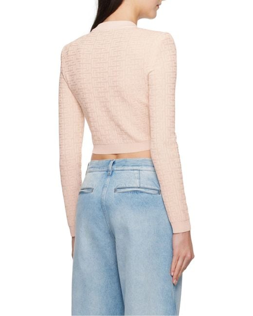 Balmain Blue Pb Labyrinth Knit Cardigan