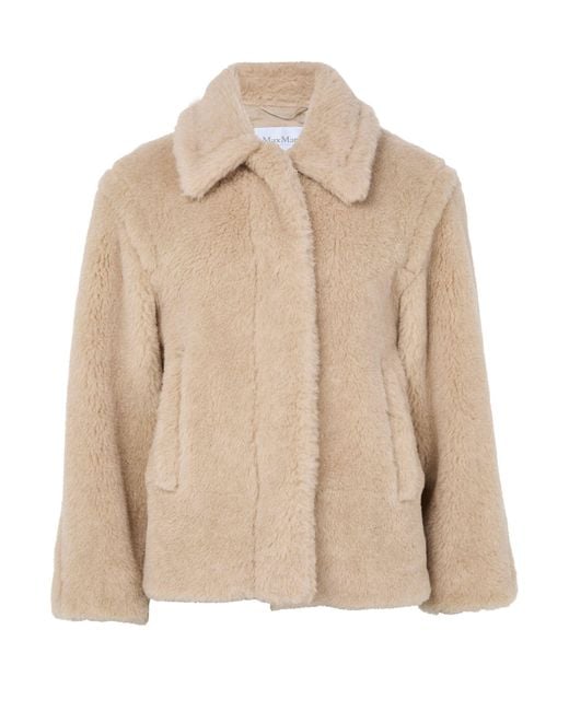 Max Mara Natural Teddy Cropped Coat