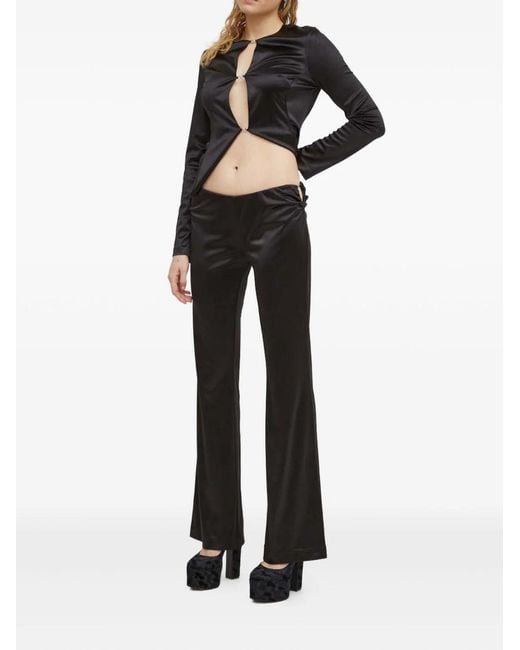 Stine Goya Black Plaque-Detail Trousers