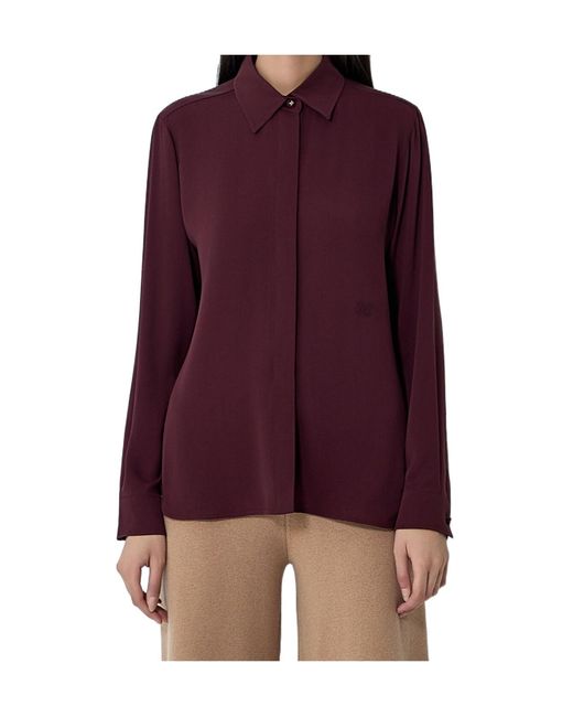 Max Mara Purple Satin Shirt
