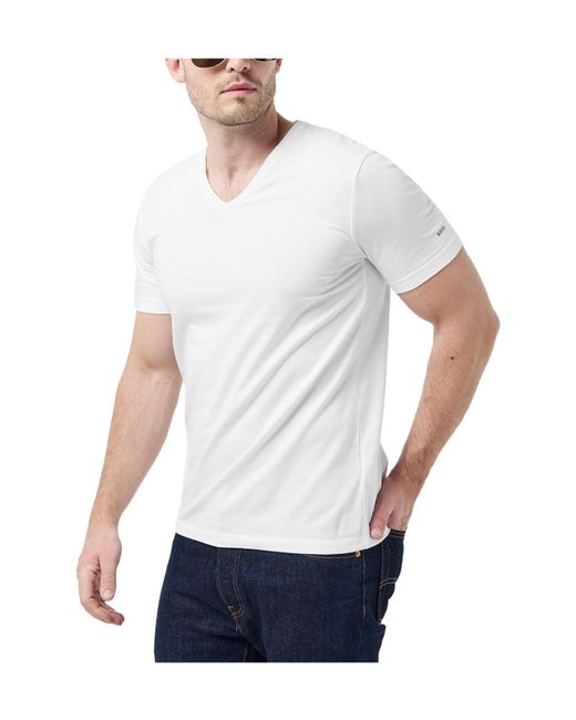 Boss White Vneck Shortsleeve Tshirts for men