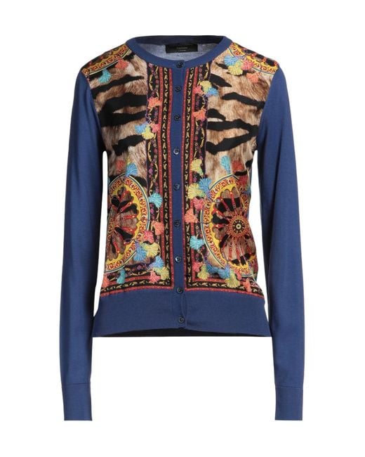 Dolce & Gabbana Blue Colored Satin Knit Sweater