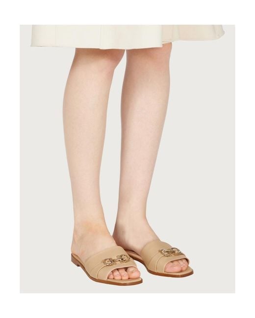 Ferragamo White Logo Flip-Flops