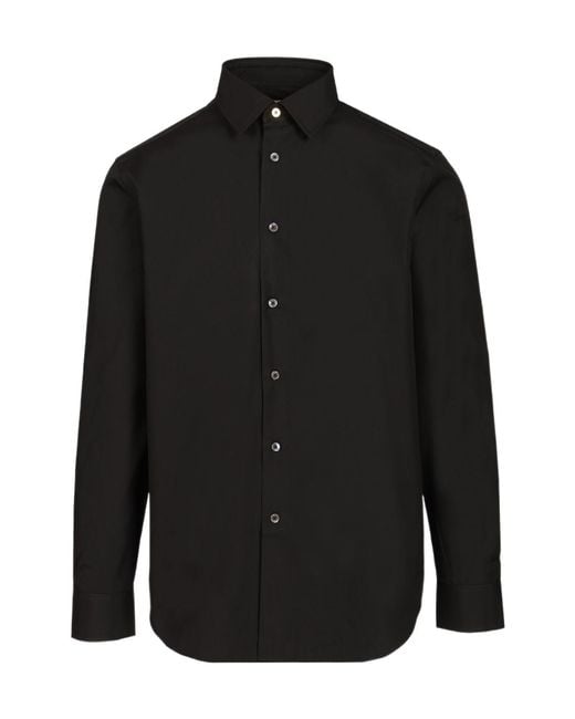Paul Smith Black Artist Stripe Cuff Shirt for men