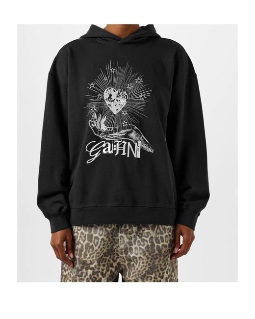 Ganni Black Heart Hoodie
