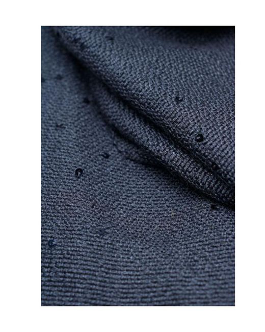 Brunello Cucinelli Blue Sequin Embellished Scarf