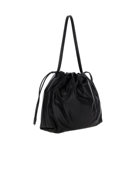 The Row Black Drawstring Shoulder Bag