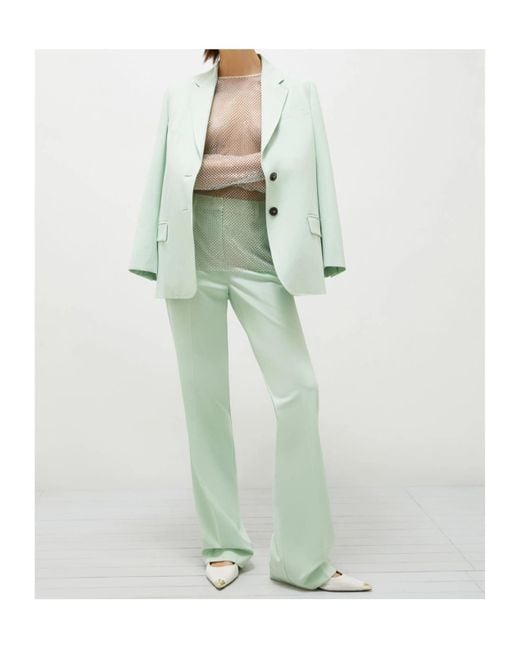 Marella Green Single-Breasted Blazer