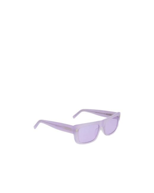 Givenchy Purple Rectangular Frame Sunglasses